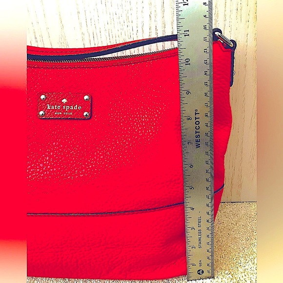Kate Spade Red Leather Satchel Purse- New - Picture 10 of 13